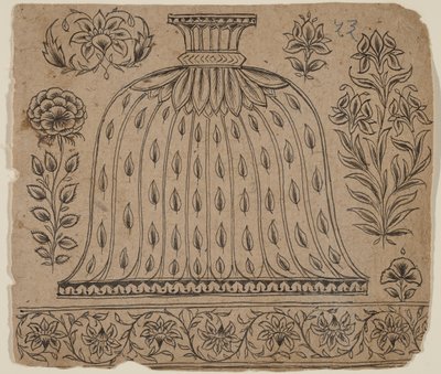 Design for en vannpipebase, sent på 1800-tallet. av Unbekannt