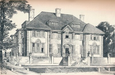 Design for et hus i Hampstead av C. H. B. Quennell, c1913 av Unbekannt