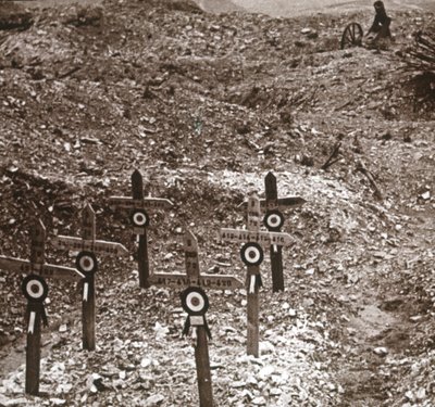 Ødelagt batteri, Fort Vaux, Nord-Frankrike, c1914-c1918 av Unbekannt