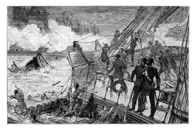 Ødeleggelse av den tyrkiske flåten ved Sinope, 1853, 1900 av Unbekannt
