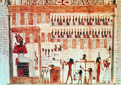 Detalj fra en bok om de døde rulle, gammel egyptisk, ptolemaisk periode, 332-30 f.Kr. av Unbekannt