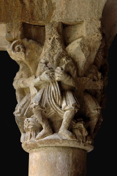 Detalj av en hovedstad i klosteret Sant Pere de Galligants, 1100-tallet av Unbekannt