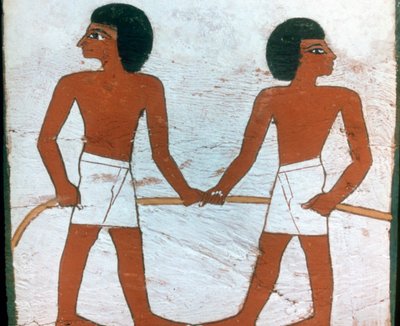 Detalj av dekorasjonen av en sarkofag av The Lady of Madja, 18. dynasti av Unbekannt