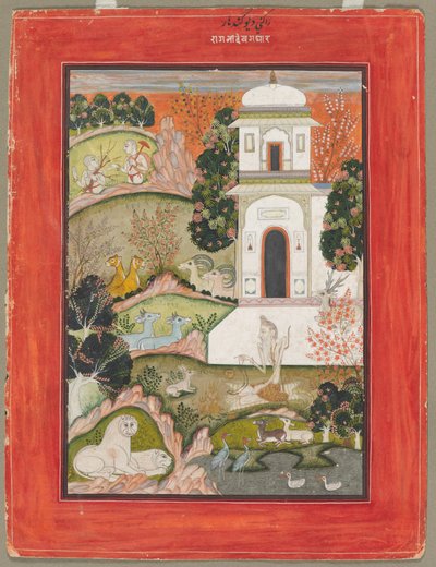 Devagandhara Ragini: An Ascetic in Retreat, fra Ragamala-serien, ca. 1760. av Unbekannt