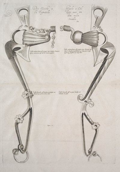 Diagram for hestebitt, 1700-tallet. av Unbekannt