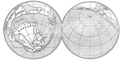 Diagram over jorden under karbonperioden, 1922 av Unbekannt