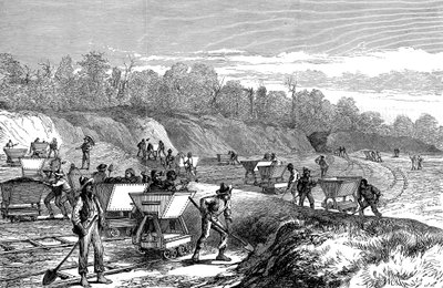 Graving av Panamakanalen, 1888 av Unbekannt