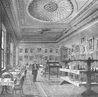 Spisestue til Garrick Club, 1897 av Unbekannt