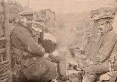Middag i skyttergravene, c1915 1928 av Unbekannt