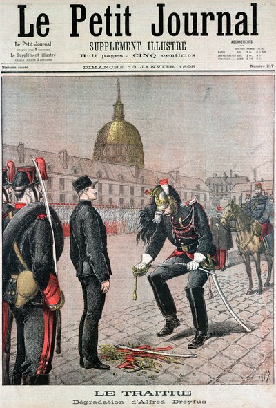 Vanære over Albert Dreyfus, 1895 av Unbekannt