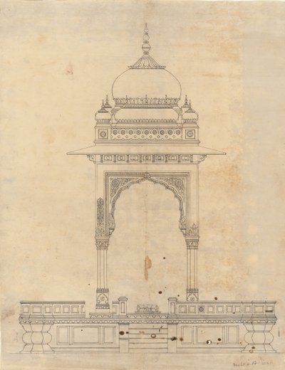 Kuppelpaviljong, ca. 1830. av Unbekannt