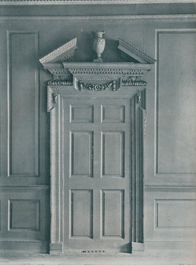 Dør til rom med panel, tidlig georgiansk, 26, Hatton Garden, c1909 av Unbekannt