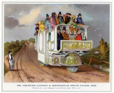 Dr Churchs London og Birmingham Steam Coach, 1833 av Unbekannt