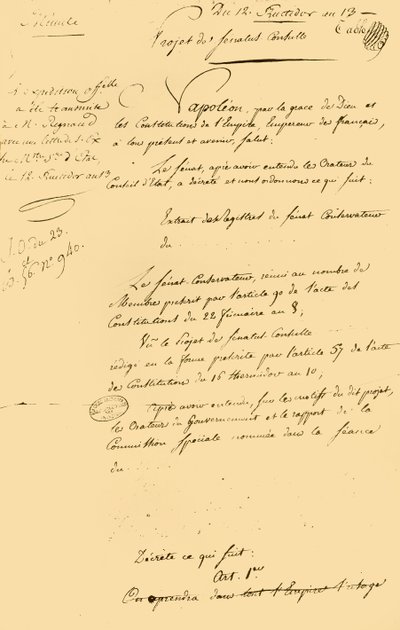 Utkast til...gjenetablering av den gregorianske kalenderen, 29. august 1805, 1921. av Unbekannt