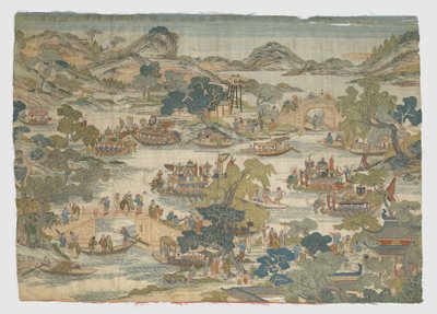 Dragebåtfestivalforestilling, 1700-1800-tallet. av Unbekannt