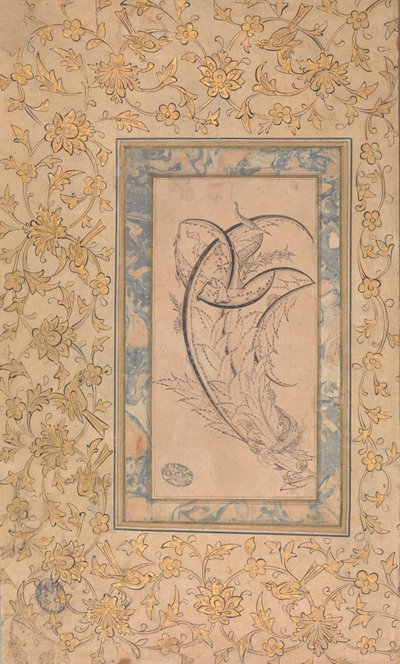 Drage pakket rundt Saz-blader, ca. 1550-70. av Unbekannt