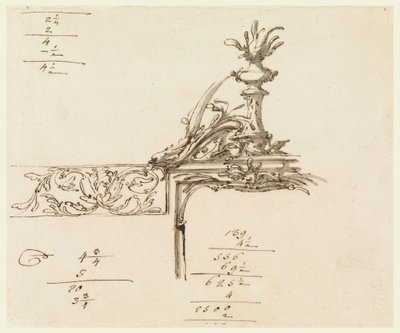 Tegning, monument over Franz I, Empe av Unbekannt