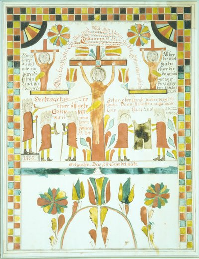 Tegning av korsfestelsen, 1800. av Unbekannt