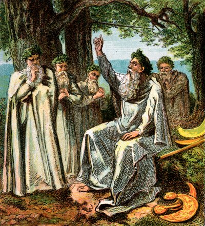 Druider, eller britiske prester, c1850 av Unbekannt