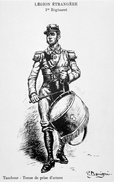 Trommeslager, 1. regiment av den franske fremmedlegionen, 1900-tallet av Unbekannt