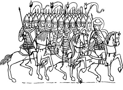Druzhina av prins Boris fra historien om de hellige Boris og Gleb av Unbekannt