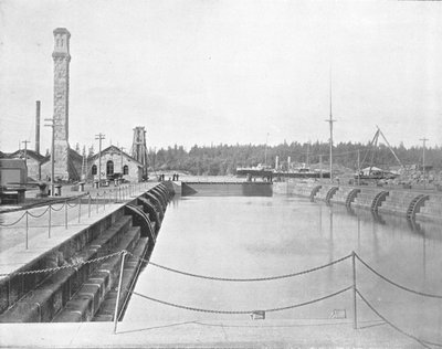 Dry Dock ved Esquimalt, British Columbia, Canada, c1900. av Unbekannt