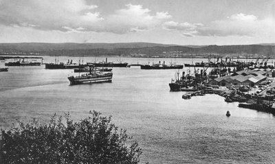 Durban havn fra Bluff, Sør-Afrika av Unbekannt