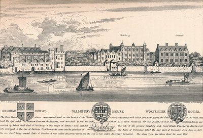 Durham House, Salisbury House og Worcester House, London, c1808 1903 av Unbekannt