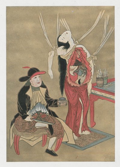 Nederlandsk lege anatomiserer en japansk kvinne, 1700-tallet av Unbekannt