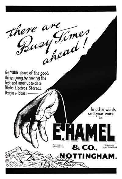 E. Hamel & Co.-annonse - Det er travle tider fremover!, 1919 av Unbekannt