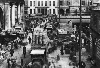 Tidlig morgen i Covent Garden, London, 1926-1927 av Unbekannt