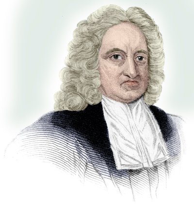 Edmond Halley , engelsk astronom, matematiker, meteorolog og fysiker, c1850 av Unbekannt
