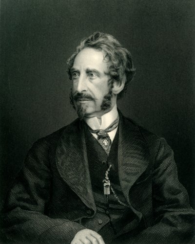Edward G.E.L. Bulwer-Lytton, Lord Lytton, 1850, c1884. av Unbekannt