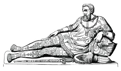 Skulptur av Philippe de Chabot, admiral av Frankrike, c1570, 1870 av Unbekannt