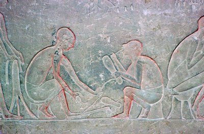 Egyptisk relieff som viser skomakere, 1300-tallet f.Kr av Unbekannt
