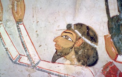 Egyptisk veggmaleri av en semittisk utsending av Unbekannt