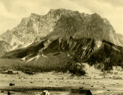Ehrwald og Wetterstein-fjellene, Tyrol, Østerrike, c1935. av Unbekannt