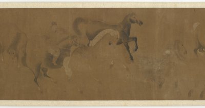 Åtte hester og en brudgom, Ming- eller Qing-dynastiet, 1600-tallet. av Unbekannt