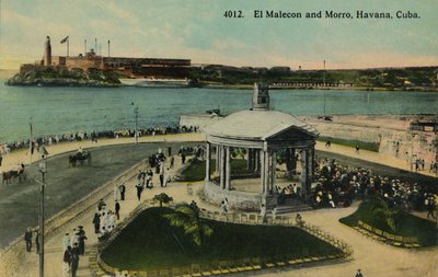 The Malecon and Morro, Havana, Cuba, c1915. av Unbekannt