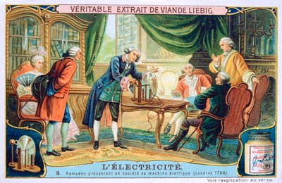 Elektrisitetsdemonstrasjon, London, 1766, c1900 av Unbekannt