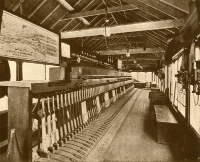 Elektromekanisk signalhytte ved Victoria, Southern Railway, 1930. av Unbekannt