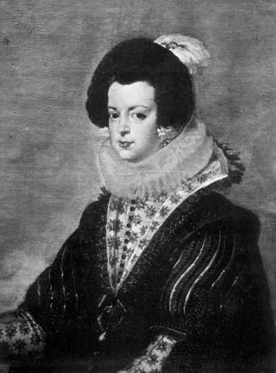 Elisabeth av Bourbon, kone til kong Filip IV av Spania, c1630 1901 av Unbekannt