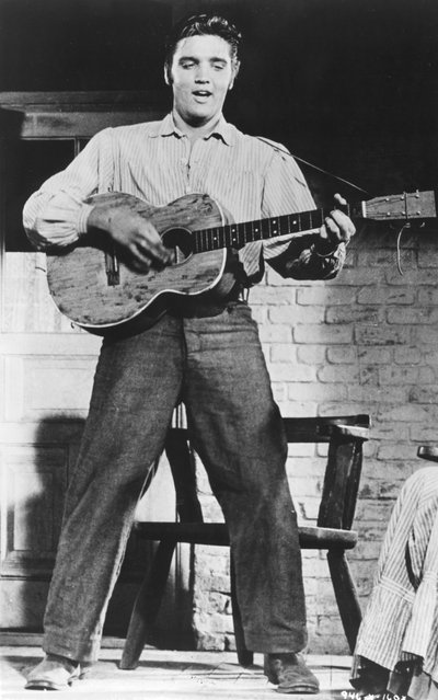 Elvis Presley , amerikansk sanger og skuespiller, 1950-tallet av Unbekannt