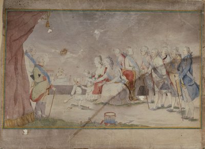Keiserinne Catherine II med sin familie og hoffmenn, slutten av 1780-tallet av Unbekannt