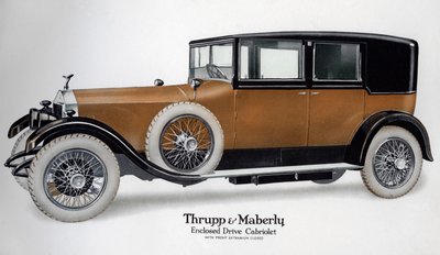 Lukket drev Rolls-Royce cabriolet med forlengelse lukket, c1910-1929 av Unbekannt