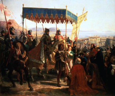 Charles VIII:s inntog i Napoli, 12. mai 1495, 1800-tallet av Unbekannt