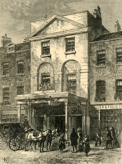 Inngang til Astleys Theatre i 1820, c1878. av Unbekannt