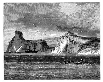 Inngang til Balaclava havn, Ukraina, c1888 av Unbekannt