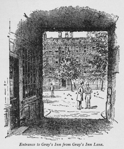 Inngang til Grays Inn fra Grays Inn Lane, c1918 av Unbekannt