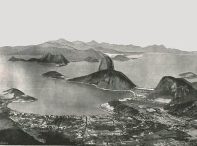 Inngang til bukten fra toppen av Corcovado, Rio de Janeiro, Brasil, 1895. av Unbekannt